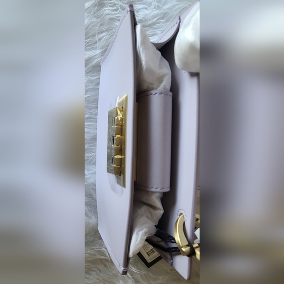 ZAC ZAC Posen Leather Earthette Small Double Compartment Satchel Color Lilac - Picture 3 of 8